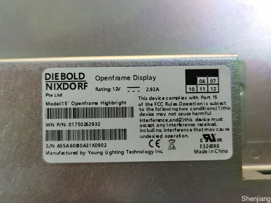 وينكور 1750242978 شاشة LCD مقاس 15 بوصة عالية السطوع عالية الإضاءة 285 HB قطع غيار جهاز الصراف الآلي