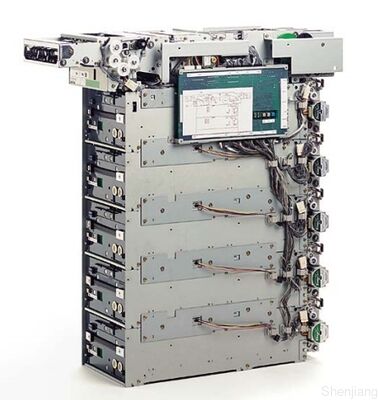 جهاز توزيع وسائط متعددة الكاسيت فوجيتسو F510 مع ما يصل إلى 6 كاسيتات بسعة 18000 ورقة نقدية جديدة وإمكانية الوصول للخدمة من الأمام أو الخلف