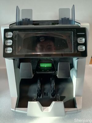 1+1 آلة فرز النقود الجيبية جهاز كشف النقود العداد الأسود مع شاشة LED LK22025060006