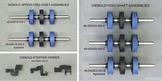 قطع غيار ماكينة الصراف الآلي الأصلية الجديدة من ديبولد، عمود تغذية Opteva 2.0 من ديبولد 49204018000d 49-204018-000d مطاط